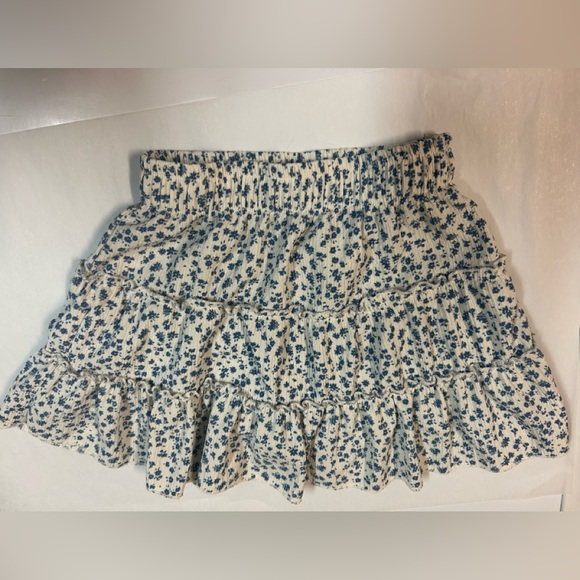 Zara Kids Blue and White Floral Mini Skirt 9yo - Picture 5 of 6